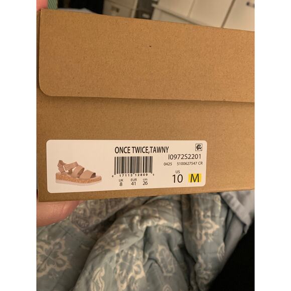 NEW Dr. Scholl's Women's Once Twice Platform Sandal Tawny Brown Synthetic Sz 10M - Picture 11 of 11